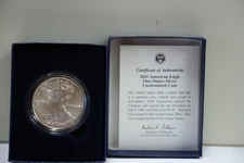 2011-W American Silver Eagle 1 oz .999 $1 Burnished Satin Finish