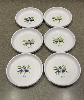 Xcell Melamine Olive Oil Dipping Saucers Set Of 6