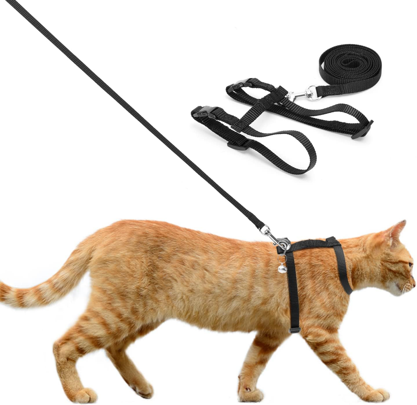 Pettorina per Gatti Con Guinzaglio Integrato, Imbracatura Regolabile per Gatti P