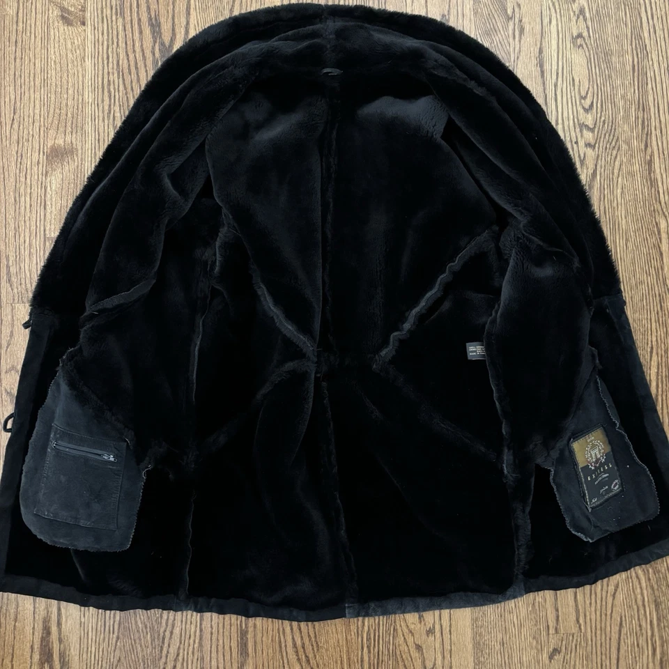 Abrigo Express Campagne de Colección Años 80 Talla Grande Gamuza Genuina Imitación Piel de Oveja S Foto 3 de 4