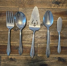 Everbrite Stainless USA 5 Piece Serving Flatware Set EVS5