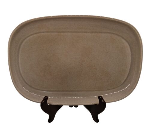 Vtg Russel Wright Rectangular Serving Platter Gray/Taupe 13"×9" Plate MCM USA - Picture 2 of 9