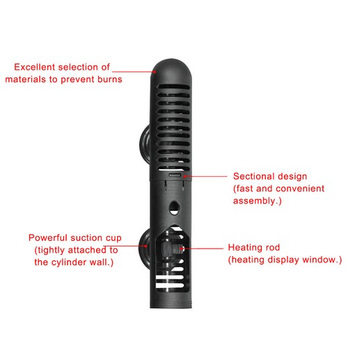 25-300W Submersible Aquarium Heater +Cover Guard Anti-Explosion Fish Tank USA - Picture 12 of 20