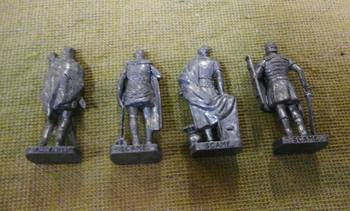 #OO. 3. SET(4) 1992 ROMAN KINDER SURPRISE METAL FIGURES - STEEL FINISH - Picture 2 of 2
