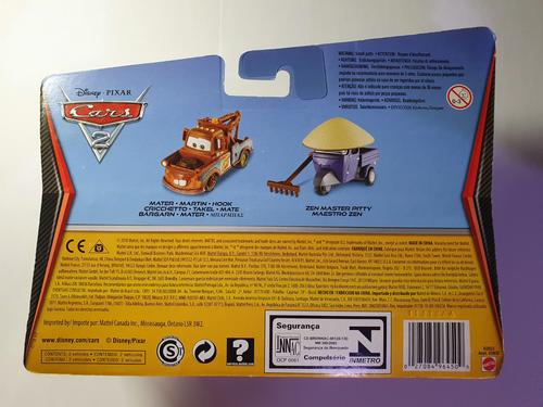 Disney Pixar Cars 2 - MATER & ZEN MASTER PITTY Rare Error No Moustache 2-Pack - Bild 2 von 6