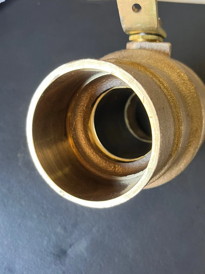 2-1/2" Solder, Standard Port, Bronze Ball Valve, 600 WOG, 150 WSP, MADE IN USA - Image 4 of 4