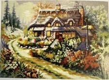 Gobelin L Printed needlepoint Tapestry Cottage Canvas Only 45x60cm