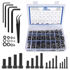 2000Pcs Nuts, Bolts, washer Kit Machine Screws M2M3M4M5 Hex Socket Head Screws