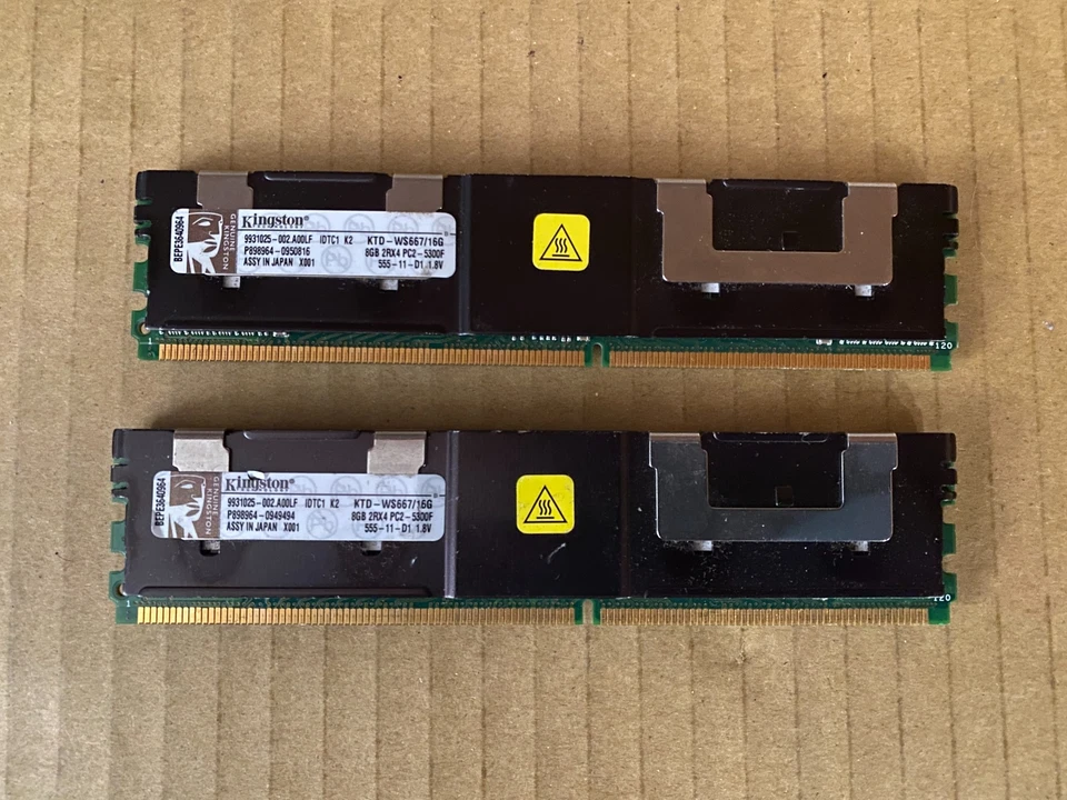 KINGSTON 8GB 2RX4 PC2-5300F KTD-WS667/16G K2 SERVER MEMORY I5-1(30) - Image 4 of 4