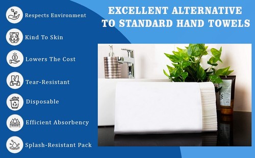 2700 Paper Hand Towels Z Fold Tissues Multi Fold Premium Quality PACK 1 PLY - Bild 7 von 19