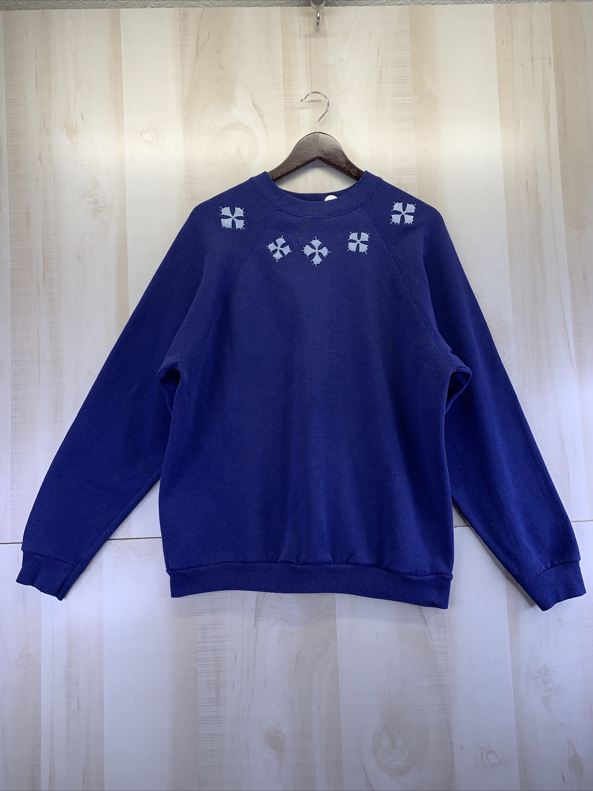Sweat Homme En Coton Fleece Brodé Sportif Col Rond Fabriqué En Italie