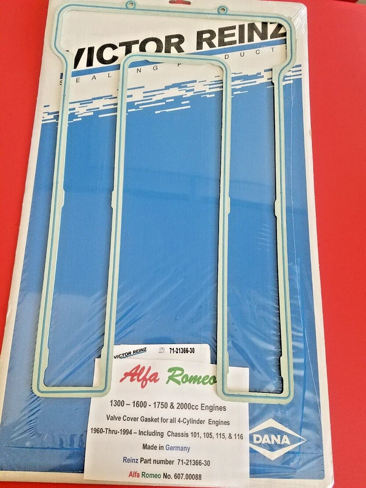 Alfa Romeo Spider, GTV, Berlina, Giulia 1300 1600 1750 2000 Valve Cover Gasket - Image 4 of 4