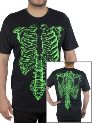 Spinal Tap Green Skeleton T-Shirt- This is Spinal Tap - Nigel Tufnel Ribcage Tee