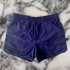 Vintage 70s Gym Shorts Women s size Small Navy blue hi rise retro shorts