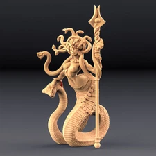 Queen Sthenaria Medusa Snake Pinup Miniature | D&D DnD | 