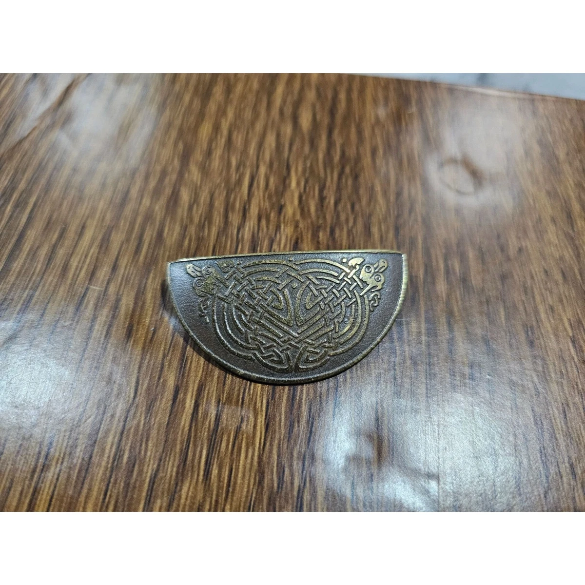 Vintage Brass Celtic Serpent Brooch Pin By Celtic Jewelry Artist Paul Connolly