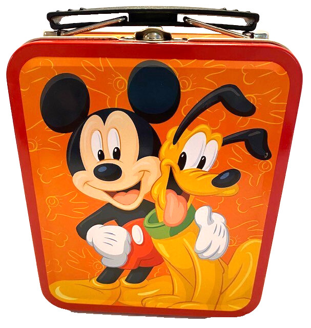 Mickey & Pals (Mickey & Pluto) Small 5.5" x 4.75" x 2.25" Tin Snack/Carrying Box