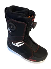 Thirtytwo Lashed Double BOA Men's Snowboard Boot Crab Grab Size 9 Blk/Wht/Red