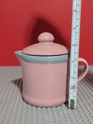 Vintage Japan Creamer Pink w Gray Rim - Picture 10 of 10