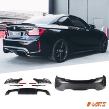 M2 Style Twin Exhaust outlet Rear Bumper bar & Diffuser for BMW 2 Series F22 F23