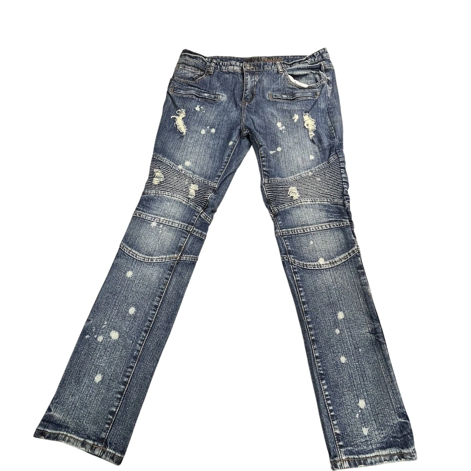Jean homme Rue 21 Premium Skinny Supreme Flex 38x32 côtelé vieilli grunge année 2000