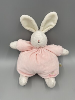 Bunnies By The Bay Sweet Buns Bunny Rabbit Plush Pink Blossom Flower Lovey 14''