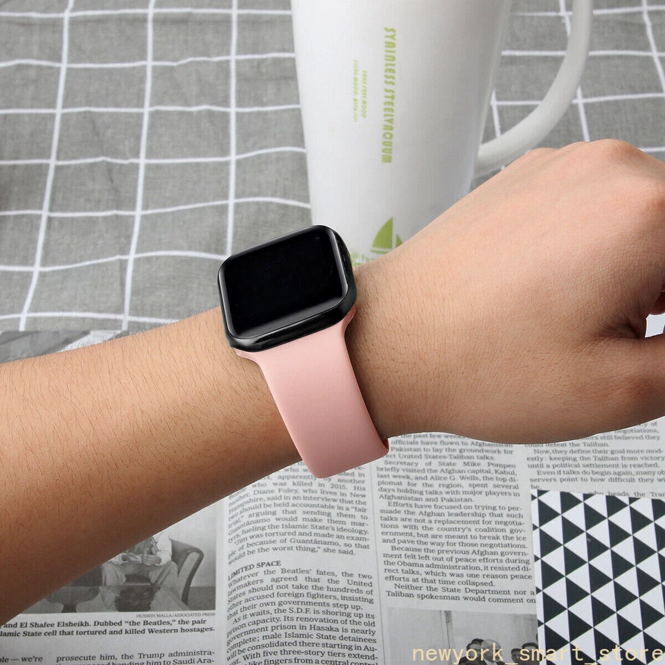 Correa deportiva de silicona suave para Apple Watch 11 10 9 8 7 6 5 4 SE 3 2 42/46 mm Foto 4 de 4