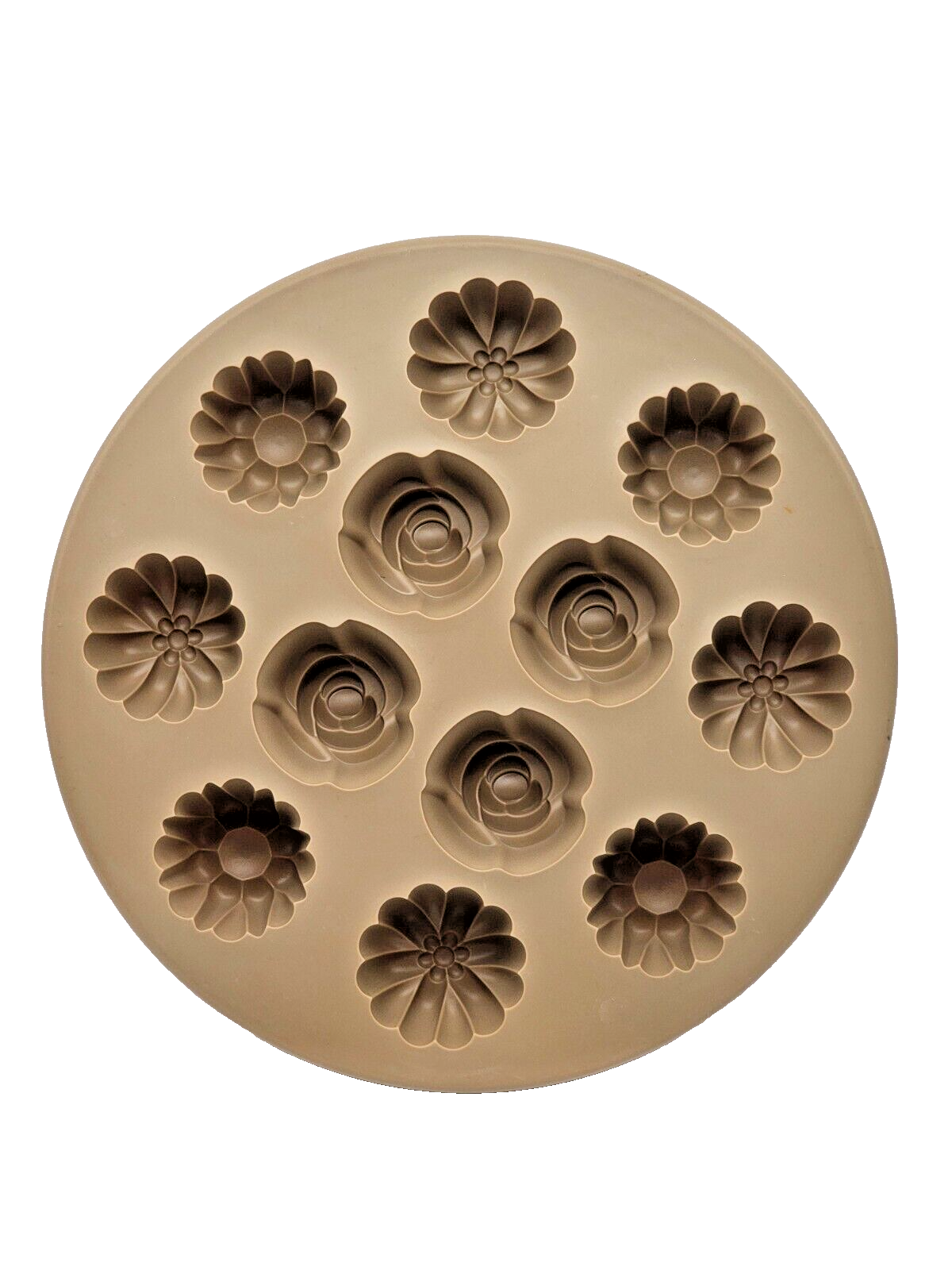 The Pampered Chef Silicone Floral Cupcake Pan Large round 1613 eBay