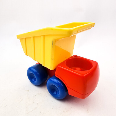 Vintage Little Tikes Toddler Tots Chunky Dump Truck Red Yellow Blue 
