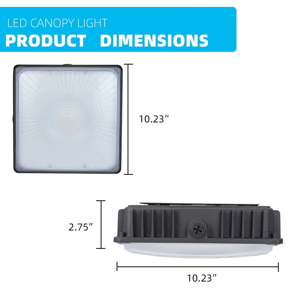 2Pack 70W LED Canopy Light Gas Station 8400 Lumen IP65 Waterproof 5500K Light - Image 2 of 4
