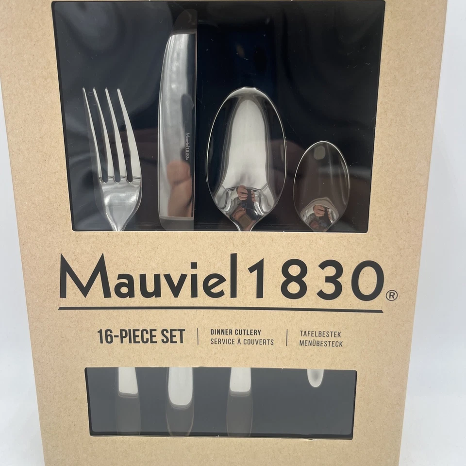 Mauviel 1830 Besteck 16-teiliges Set Brandneu in Box Edelstahl UVP 110£ ✅⭐️ - Bild 3 von 4