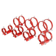 Red Astronomy Telescope Accessories Guide Scope Tube Rings  90mm Dovetail Base