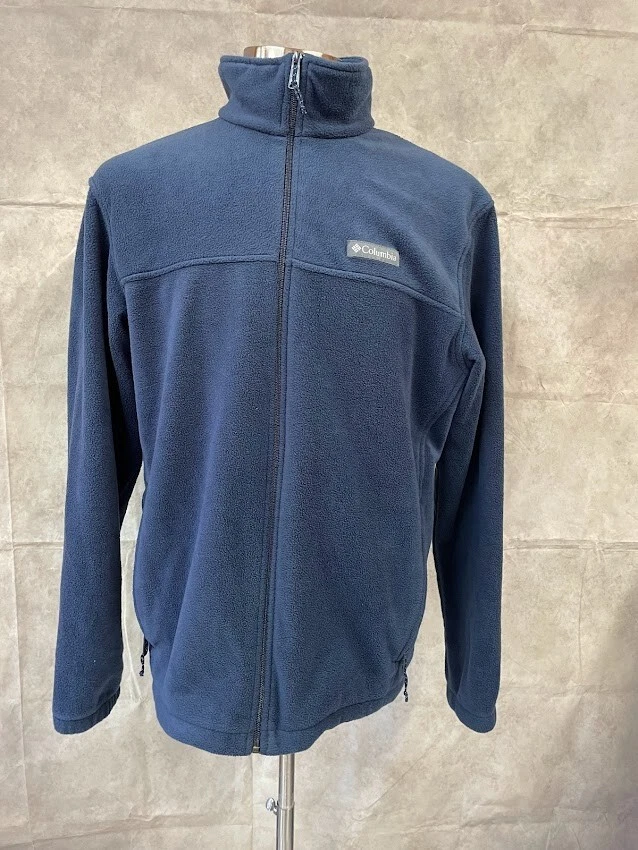 Columbia Men's Fleece Jacket Full Zip Blue Size L