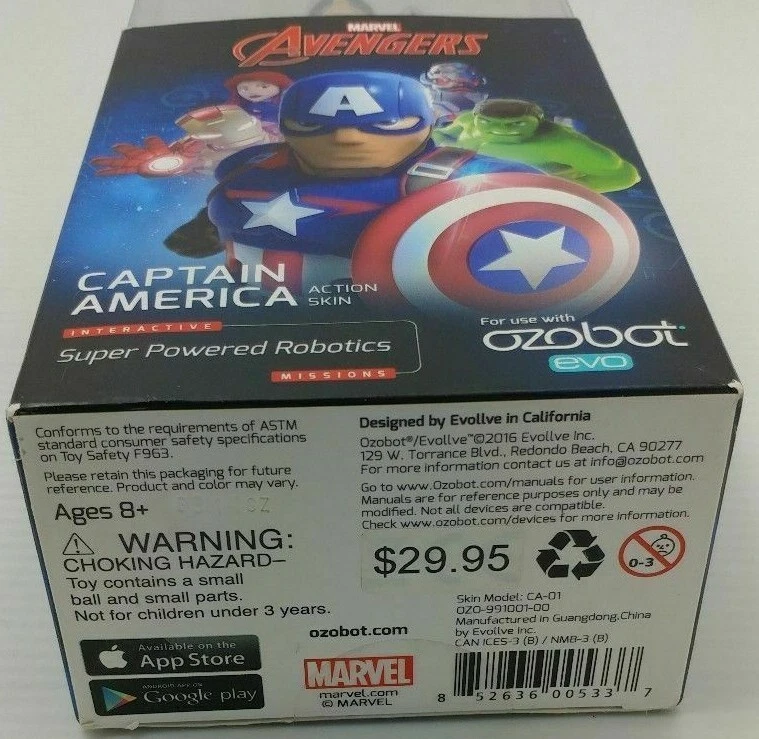 Marvel Captain America Action Skin for Ozobot Evo Avengers Coding STEM NEW - Image 3 of 4
