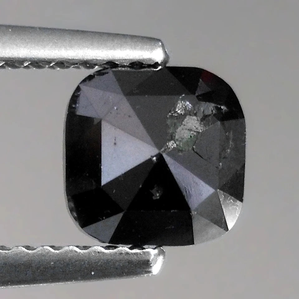 1.59cts 6mm Cushion cut Fancy Jet Black Natural Earth Mined Loose Diamonds - Image 2 of 3
