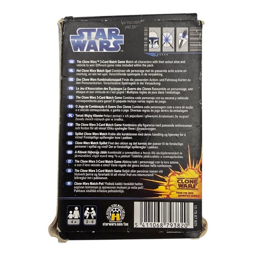 Star Wars The Clone Wars 3 Card Match Game Cartamundi all 30 Cards - Picture 5 of 6