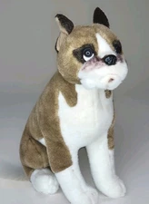 Plush Boxer Dog Large Stuffed Animal Puppy 16 Inch Life-like Realistic Child Toy