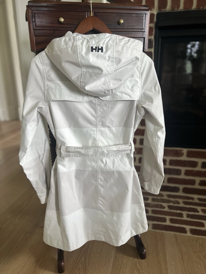 Chaqueta HELLY HANSEN Mujer XS Crema y Blanco Rayas LYNESS SHELL Con Capucha Foto 3 de 4