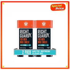Right Guard Xtreme Defense Gel Deodorant for Men, Arctic Refresh, 4 oz 2 Pack 