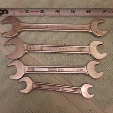 Gedore No 12 Double Open Ended Wrenches. 4 Pieces See Description For SAE Sizes.