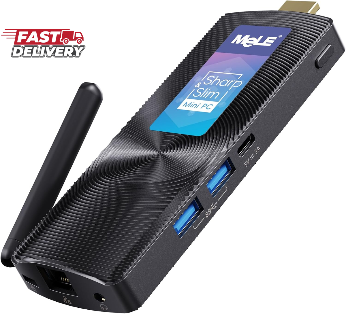 Mele PCG02 Mini PC Stick Computer Windows 11 Home N100 (Up to 3.4