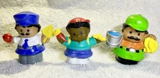 Vintage Fisher Price Little People Student School Safety Patrol Zookeeper Apple