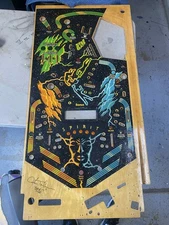 Gottlieb Spirit Pinball Playfield USED partially restored AUTOGRAPHED