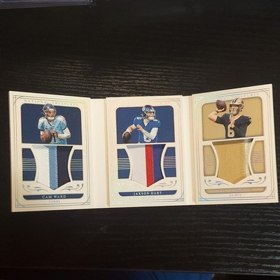 Panini 2025 National Treasures Rookie Triple Booklet Ward Dart Shough /25