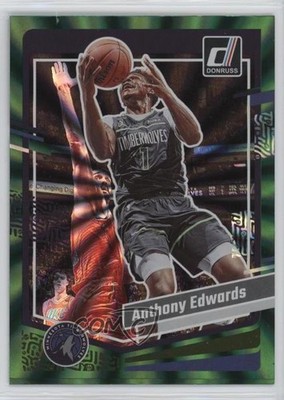 2023-24 Panini Donruss Holo Green Laser Anthony Edwards #137 0mm9
