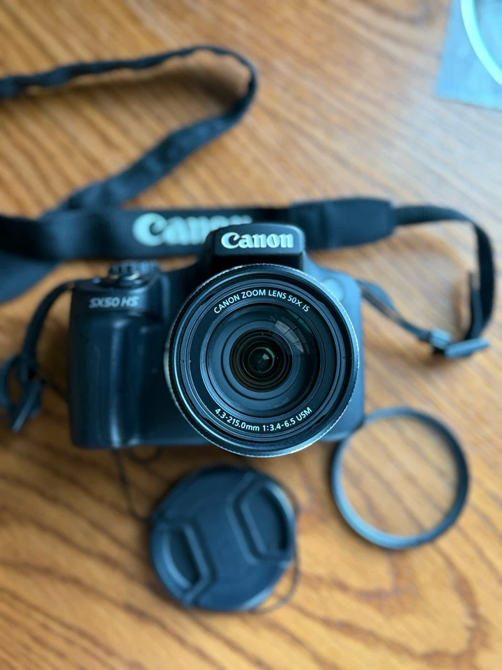 🔥Cámara digital Canon PowerShot SX50 HS 12,1 MP - negra con memoria y cargador Foto 2 de 4