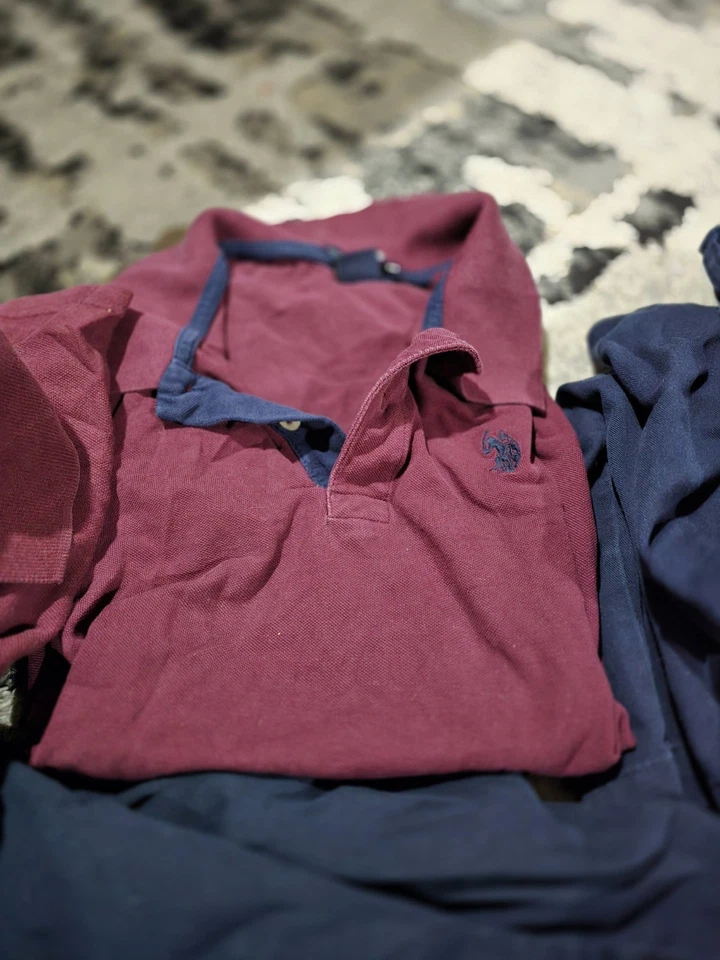 Uniforme Granate Camisas Y Azul Marino Uniforme Pantalones Cortos Y Pantalón Talla 12 Foto 2 de 2