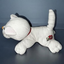 Vintage Tonka Pound Puppies Purries Stuffed White Plush Cat Stuffed Animal
