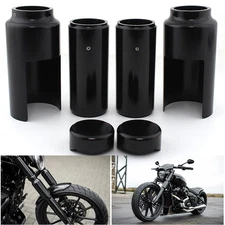 Motorbike Lower Upper Fork Covers Tube Caps Fit For Harley Softail Breakout FXBR