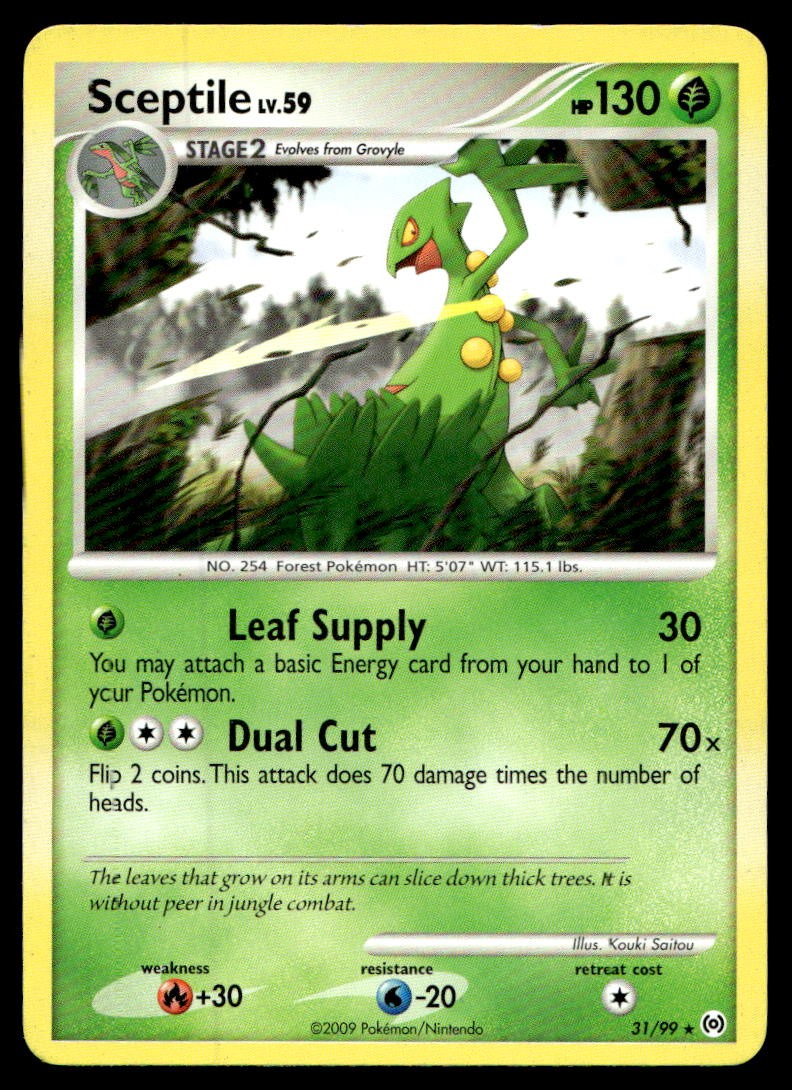 Sceptile (31) Arceus Rare 31/99 2009 Pokemon TCG